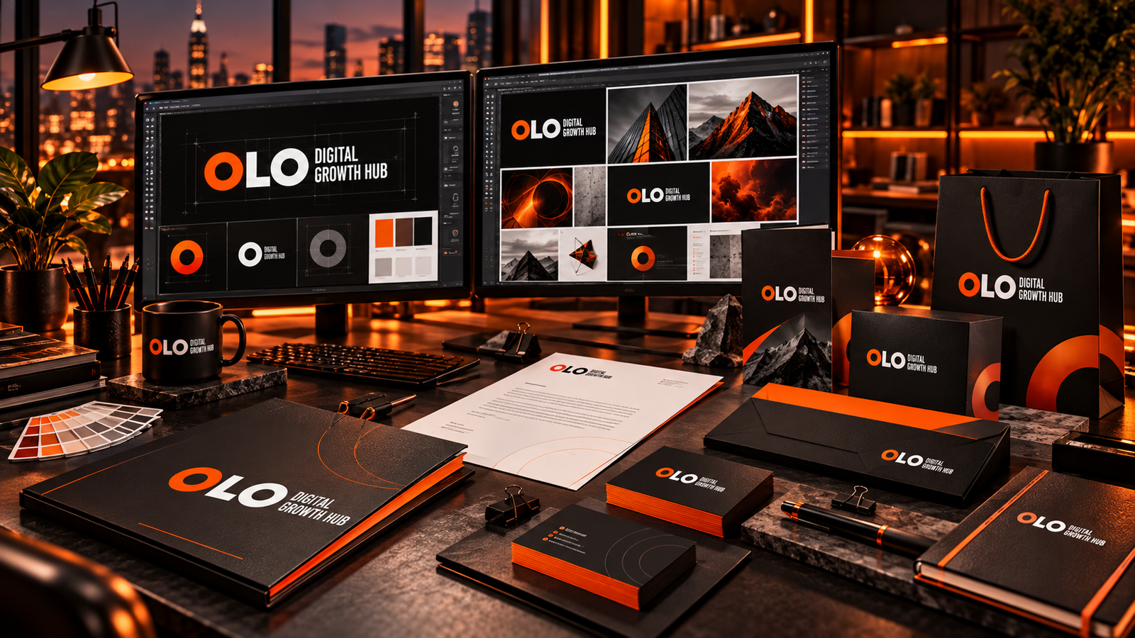 OLO brand identity applications
